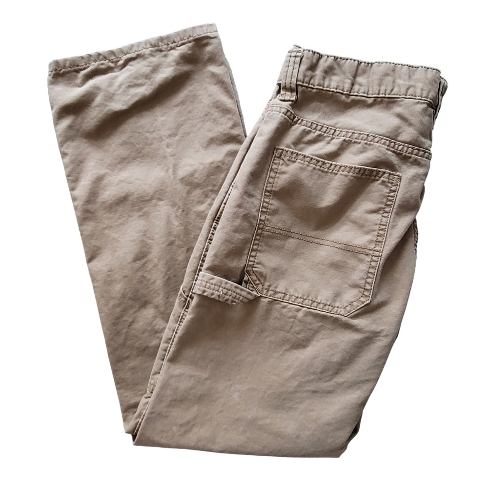 Blue Mountain Carpenter Pants Mens 32x32 Brown Cotton Canvas Utility Workwear
